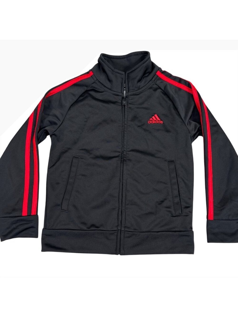 Adidas Youth Athletic Track Jacket Unisex 4T Black/Red Light Comfort Active Wear